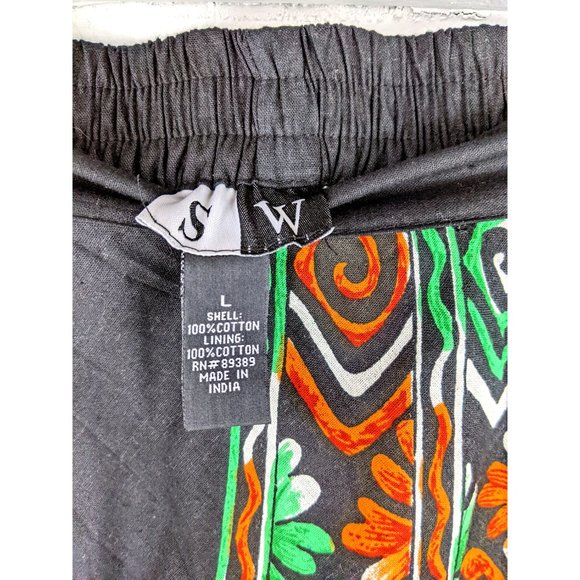 90s vintage tribal Aztec print  cotton circle skirt - Picture 4 of 4